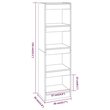 Book Cabinet/Room Divider 40X30X135 Cm