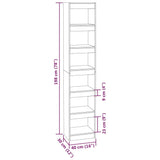 Book Cabinet/Room Divider 40X30X198 Cm