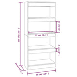 Book Cabinet/Room Divider 60X30X135 Cm Engineered Wood
