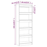 Book Cabinet/Room Divider 60X30X166 Cm Engineered Wood
