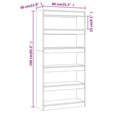 Book Cabinet/Room Divider 80X30X166 Cm Engineered Wood
