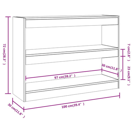 Book Cabinet/Room Divider 100X30X72 Cm