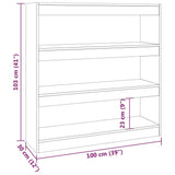 Book Cabinet/Room Divider 100X30X103 Cm