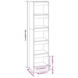 Book Cabinet/Room Divider 40X30X166 Cm