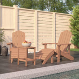 Garden Adirondack Chairs 2 Pcs With Footstools Hdpe