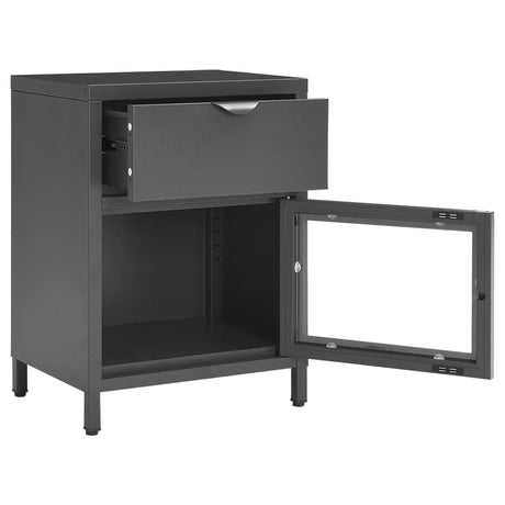 Nightstands 2 Pcs 40X30X54.5 Cm Steel And Glass