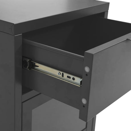 Nightstands 2 Pcs 40X30X54.5 Cm Steel And Glass