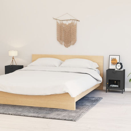 Nightstands 2 Pcs 40X30X54.5 Cm Steel And Glass