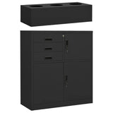 Office Cabinet 90X40X125 Cm Steel