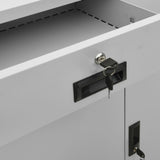 Office Cabinet 90X40X125 Cm Steel