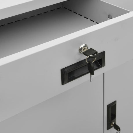 Office Cabinet 90X40X125 Cm Steel