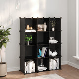 Storage Cube Organiser With 12 Cubes And Doors Transparent Pp