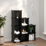 Storage Cube Organiser With 12 Cubes And Doors Transparent Pp
