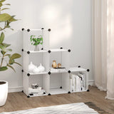 Storage Cube Organiser With 12 Cubes And Doors Transparent Pp