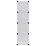 Storage Cube Organiser With 12 Cubes And Doors Transparent Pp