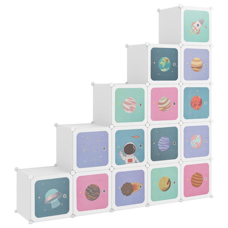 Cube Storage Cabinet For Kids With 15 Cubes Pp