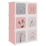 Cube Storage Cabinet For Kids With 6 Cubes Pp