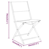 3 Piece Bistro Set Steel Black