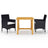 3 Piece Garden Dining Set With Cushions