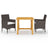 3 Piece Garden Dining Set With Cushions