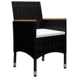 9 Piece Garden Dining Set Poly Rattan And Tempered Glass