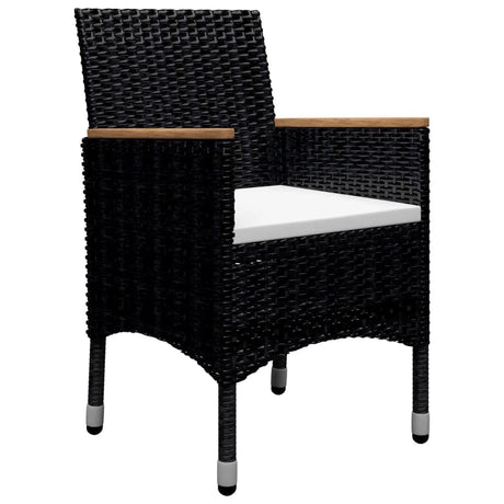 9 Piece Garden Dining Set Poly Rattan And Tempered Glass