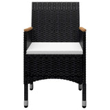 9 Piece Garden Dining Set Poly Rattan And Tempered Glass