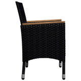 9 Piece Garden Dining Set Poly Rattan And Tempered Glass