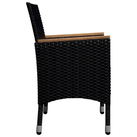 9 Piece Garden Dining Set Poly Rattan And Tempered Glass