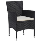 3 Piece Garden Bistro Set Poly Rattan And Solid Wood
