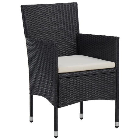 3 Piece Garden Bistro Set Poly Rattan And Solid Wood