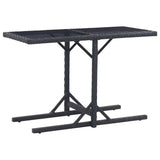 3 Piece Garden Dining Set Poly Rattan And Tempered Glass