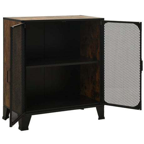 Storage Cabinets 2 Pcs 72X36X82 Cm Metal And Mdf