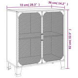 Storage Cabinets 2 Pcs 72X36X82 Cm Metal And Mdf