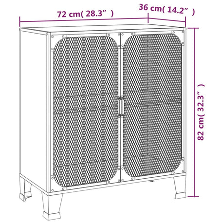 Storage Cabinets 2 Pcs 72X36X82 Cm Metal And Mdf