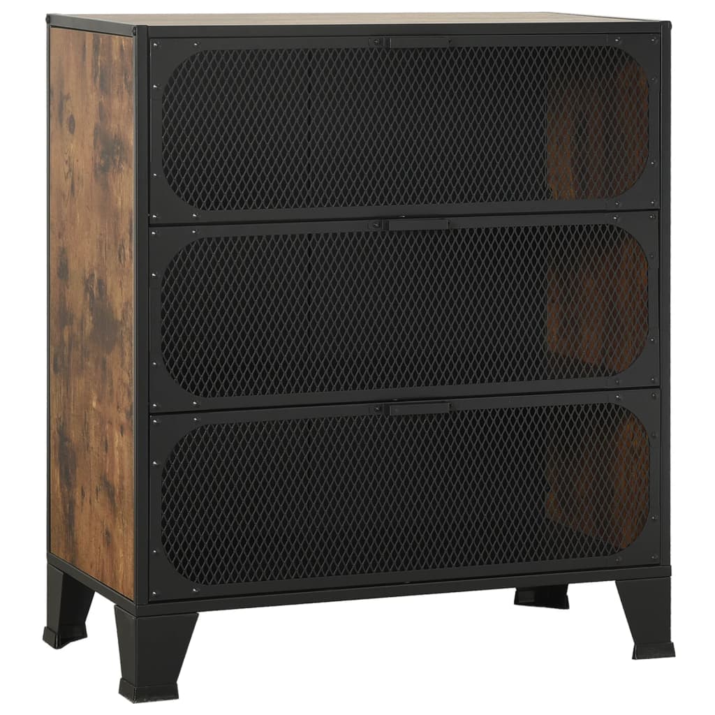 Storage Cabinets 2 Pcs 72X36X82 Cm Metal And Mdf