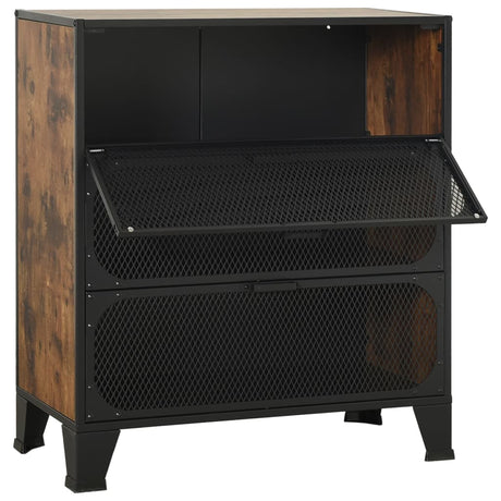 Storage Cabinets 2 Pcs 72X36X82 Cm Metal And Mdf