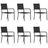 Garden Dining Chairs 2 Pcs Stackable Poly Rattan