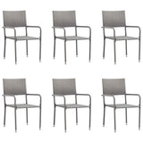 Garden Dining Chairs 2 Pcs Stackable Poly Rattan