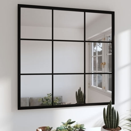 Wall Mirror Black Metal