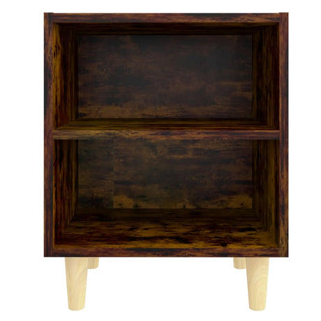 Bed Cabinet With Solid Wood Legs 40X30X50 Cm