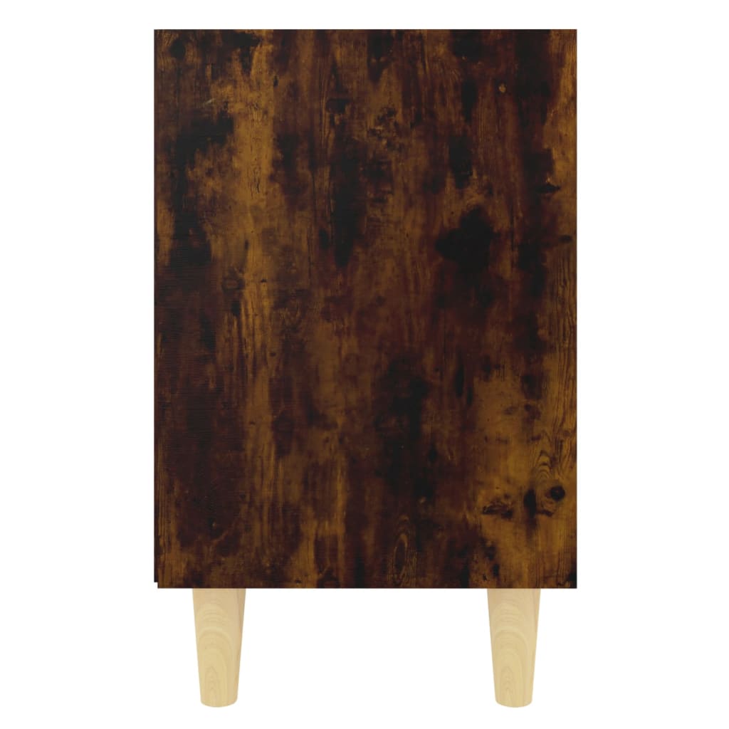 Bed Cabinet With Solid Wood Legs 40X30X50 Cm