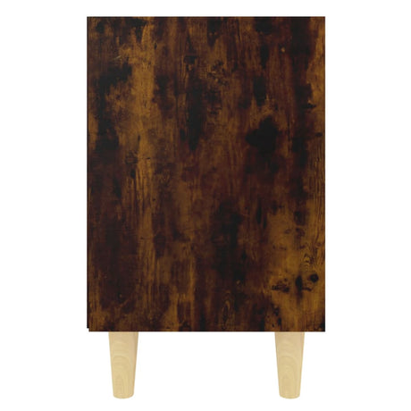 Bed Cabinet With Solid Wood Legs 40X30X50 Cm