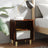 Bed Cabinet With Solid Wood Legs 40X30X50 Cm