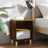 Bed Cabinet With Solid Wood Legs 40X30X50 Cm