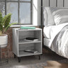 Bed Cabinet With Metal Legs 40X30X50 Cm
