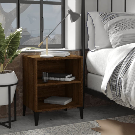 Bed Cabinet With Metal Legs 40X30X50 Cm