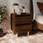 Bed Cabinet With Solid Pinewood Legs 40X35X50 Cm