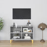 Tv Cabinet With Solid Wood Legs 69.5X30X50 Cm