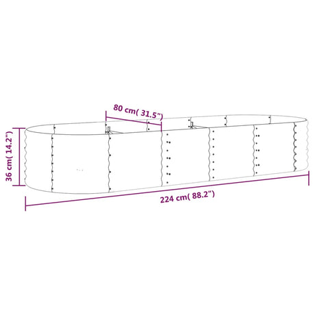 Garden Raised Bed Powder-Coated Steel